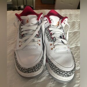Air Jordan 3 Cardinal Red - youth 6.5
